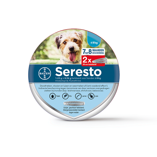 Seresto band hond klein 38cm (≤ 8kg) / 2pack AAVet Diergeneesmiddelen